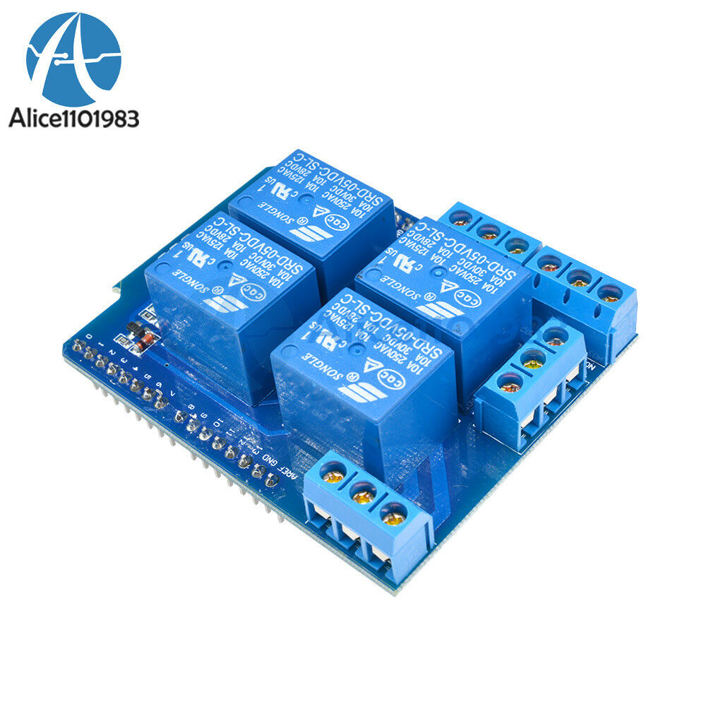 DC 5V 4 Channel Relay Shield Terminal Expended Board for Arduino UNO R3