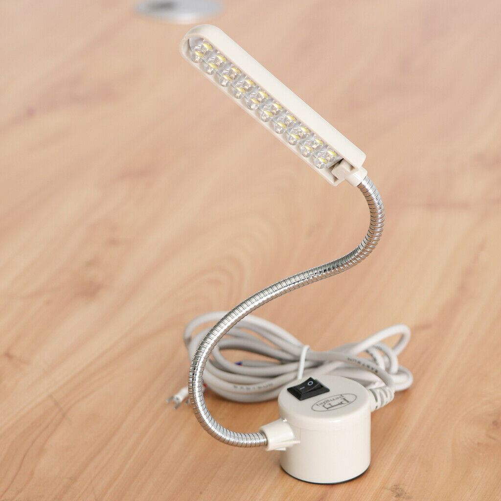 220V 20-Bulb Working Gooseneck Lamp With Magnetic Base for Sewing Machine