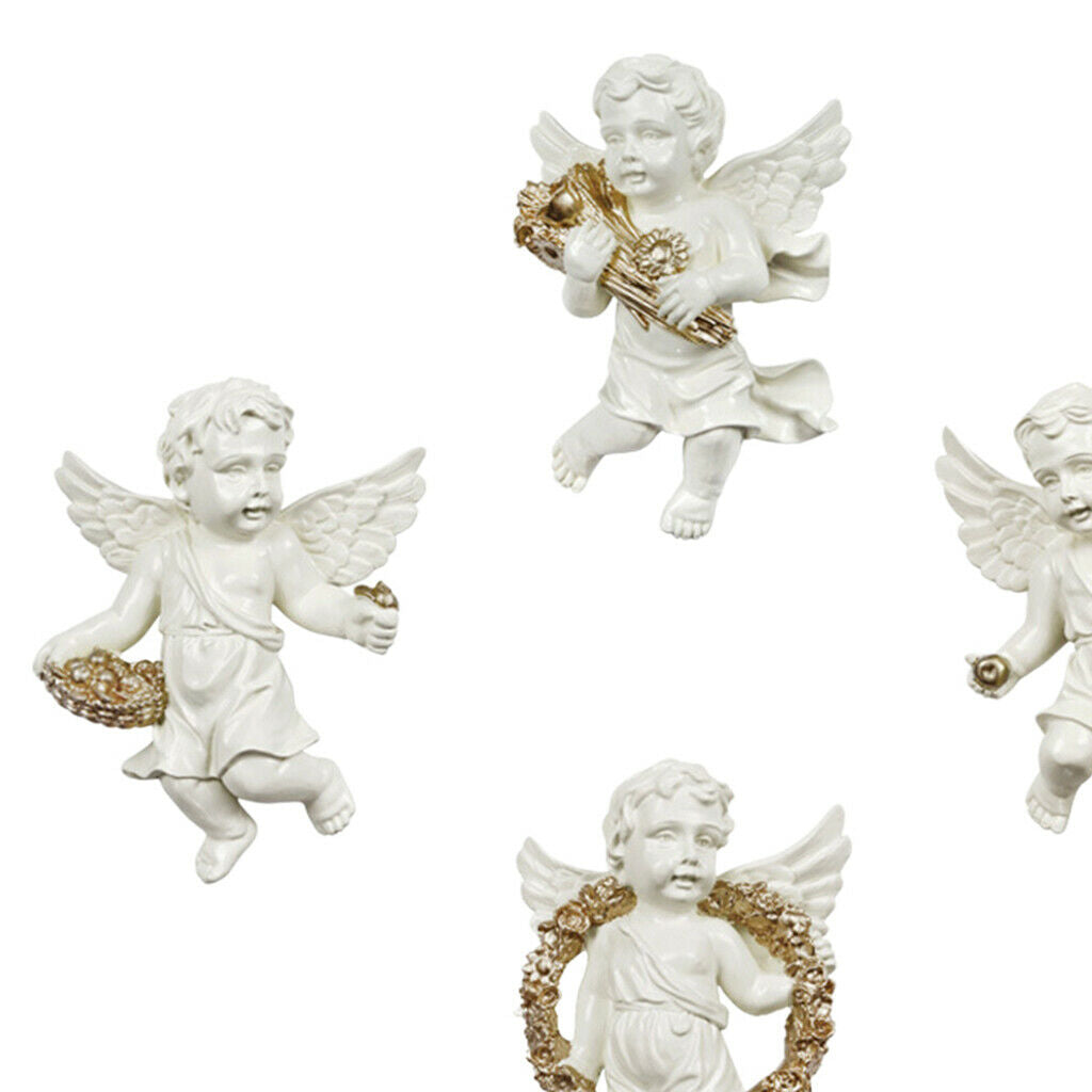 Creative European Cherub Wall Statues Angel Cupid Decor Crafts Living Room