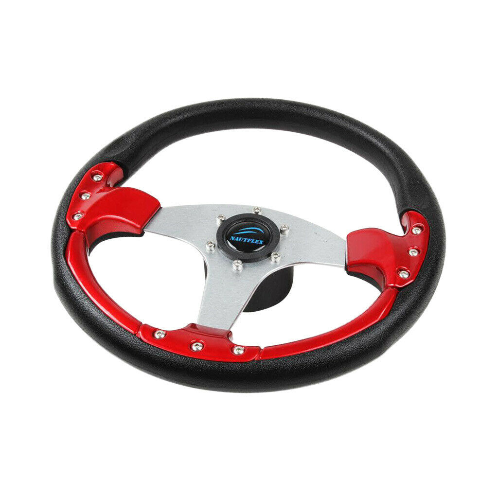 Universal Aluminum Alloy 3 Spoke 3/4" Marine Yacht Pontoon Steering Wheel
