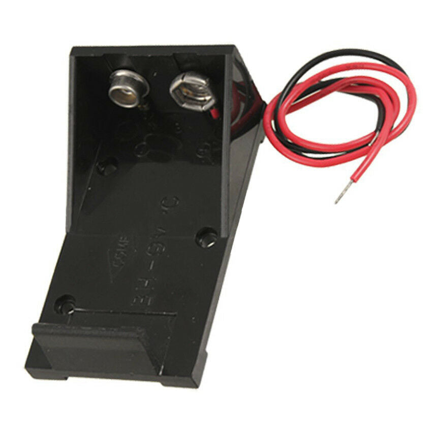 10pcs Plastic Case Holder Storage Box for 9v Battery Case Box w Wired Leads N3