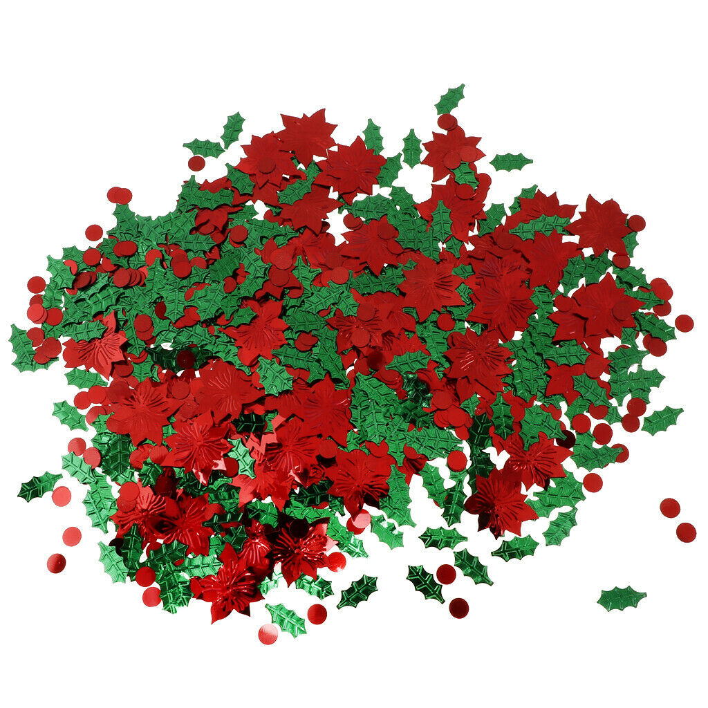 MagiDeal 30g Christmas Table Confetti Xmas Leaf \u0026 Flower Party Decoration