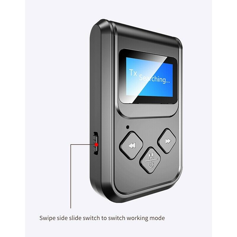 Bluetooth 5.0 Audio Receiver Transmitter with LCD Display 2IN1 Mini 3.5mm J N2T7