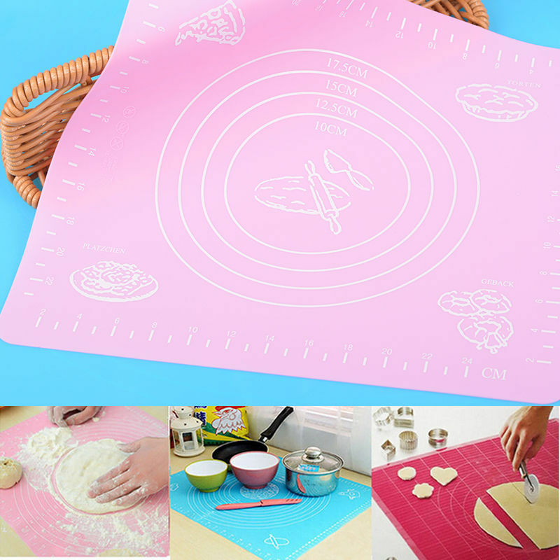 1x Non Stick Silicone Baking Sheet Pastry Mat Tray Liner Work Top Protect.l8