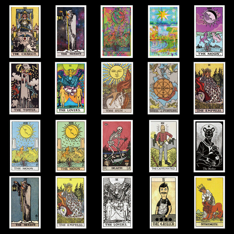 60pc Cartoons Tarot Cards Stickers Snowboard Laptop Luggage Guitar Suitca.l8