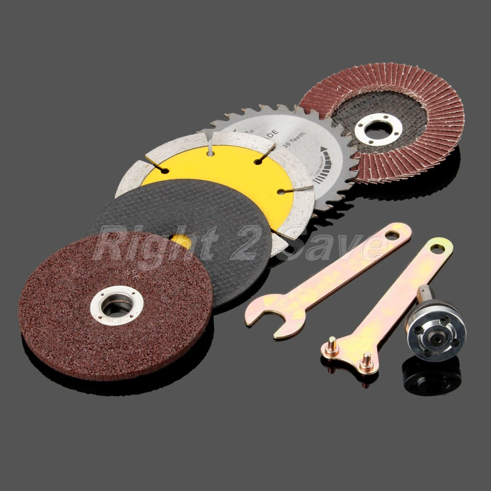 Angle Grinder Saw Blades Disc Wheel Polished Pad Cut Off Grinding Rotary Kit R2S