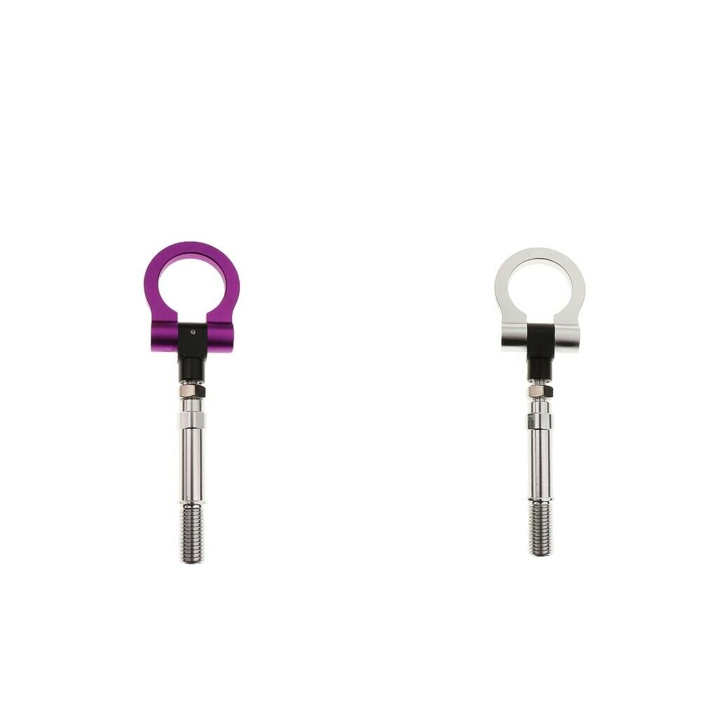 2pcs Heavy Duty Tow Hook, Front Rear Bumper Trailer Ring Eye Towing Hook Kit