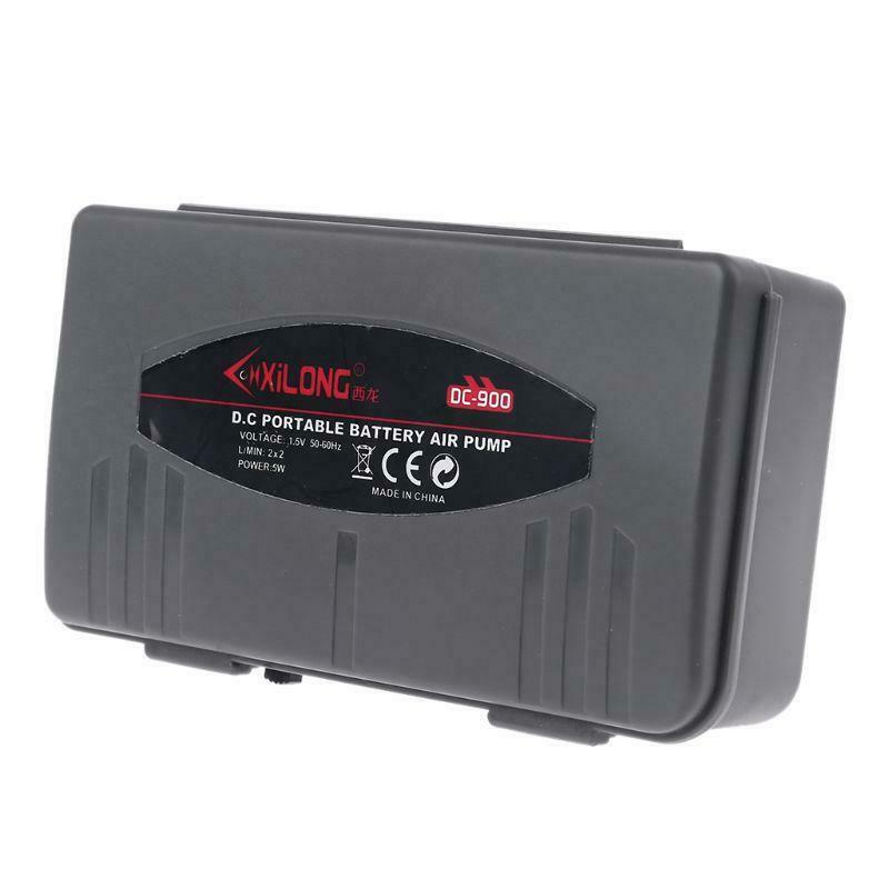 Aquarium Battery Operated Fish Tank Air Pump Aerator Oxygen With Air Stone 5W