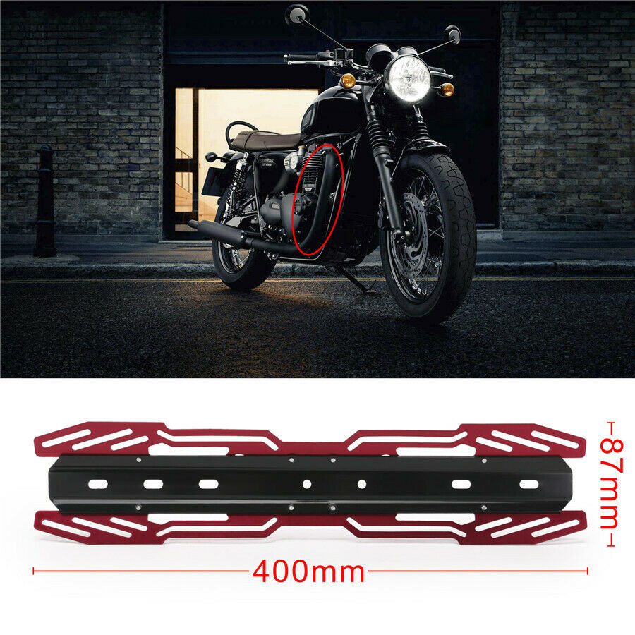 1X Motorcycle Exhaust Muffler Cover Link Pipe Ankle Shin Protector Heat Shield