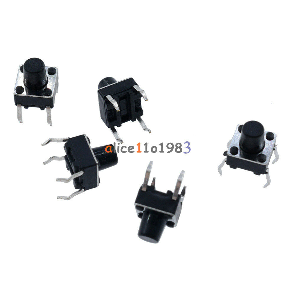 50PCS Tactile Push Button Switch Tact Switch 4-Pin DIP-4 6X6X7MM