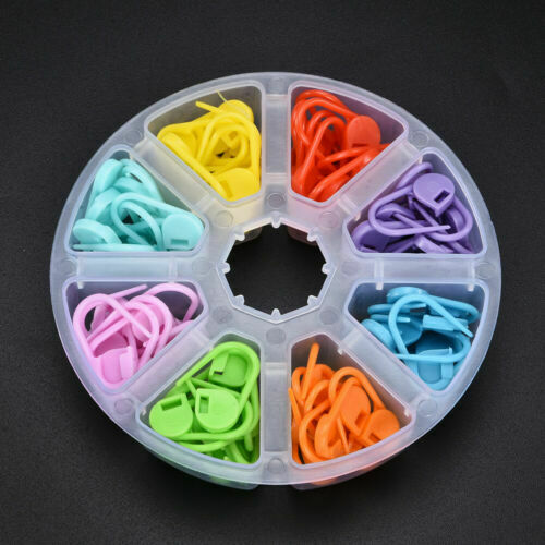 104pc/kit Knitting Crochet Locking Stitch Needle Clip Markers Holder Tool