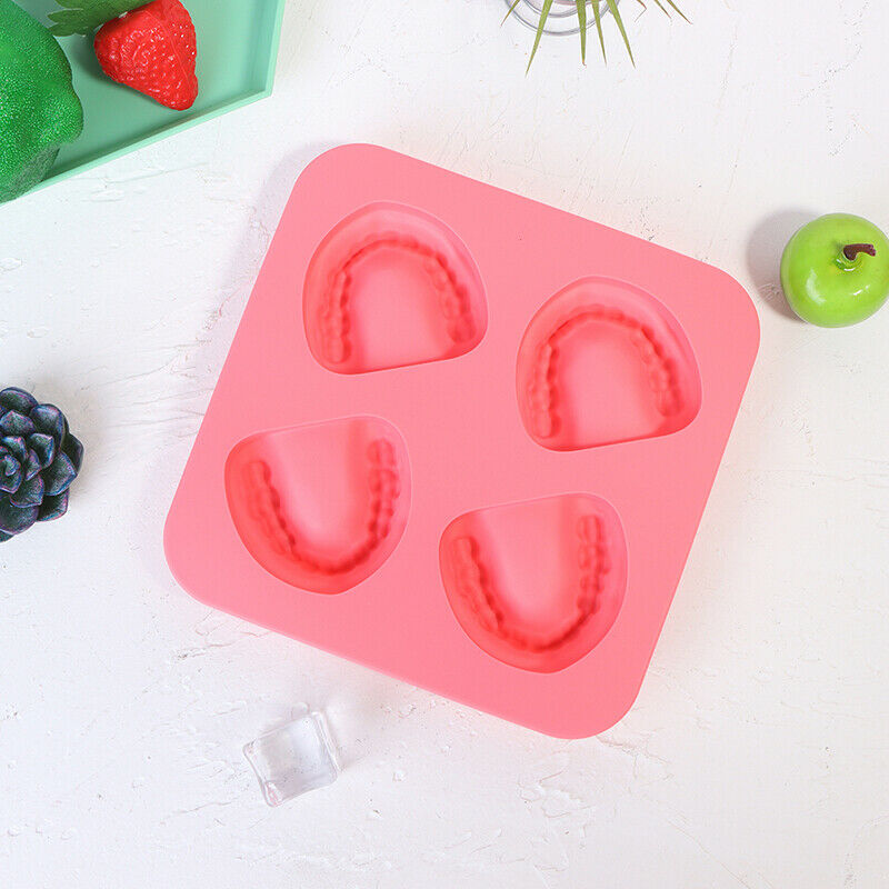 Denture Shaped Ice Cube Tray Silicone Ice Trays/Chocolate Molds Baking Mo.l8