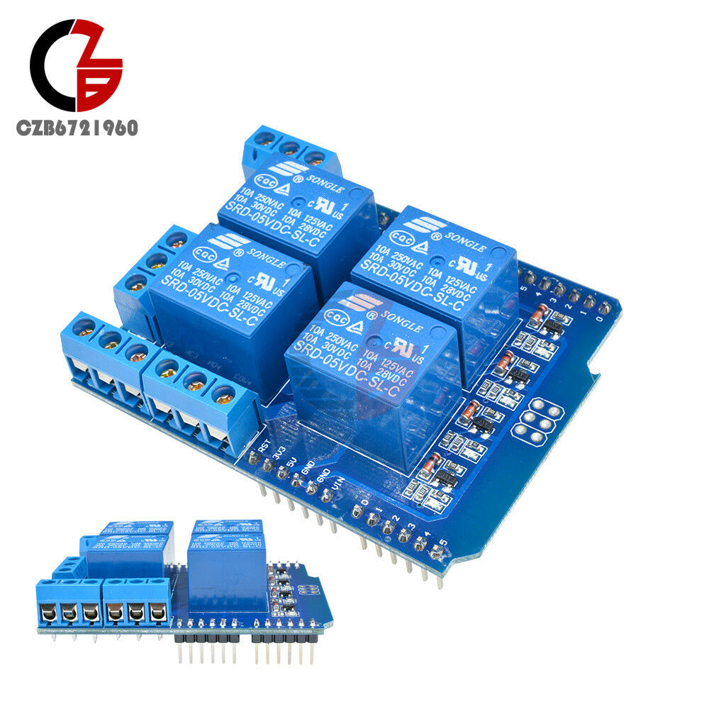 5V 4 Channel Relay Module Shield Terminal Expended Board 4CH for Arduino UNO R3