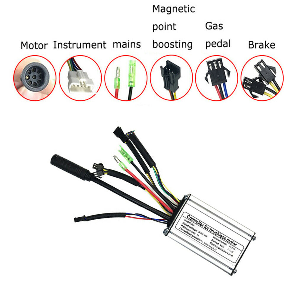 DC 36V/48V Controller For 250W 350W Brushless Motor Ebike Electric Bicycle 1x