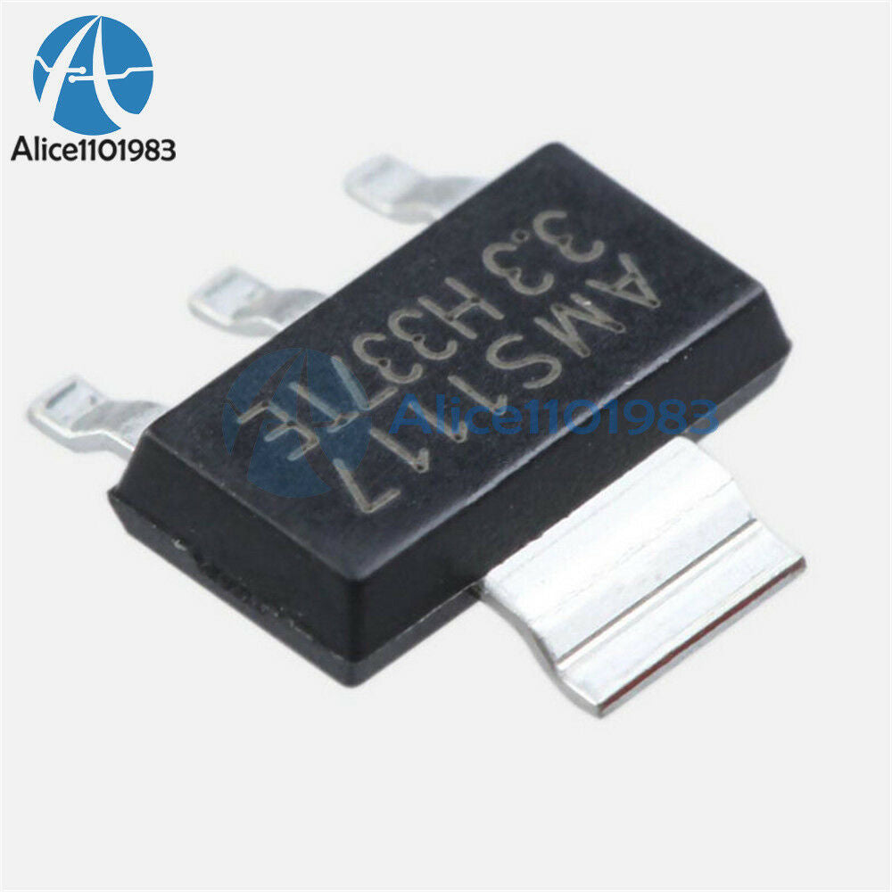 10Pcs AMS1117 LM1117 5V 1A  SOT-223 Voltage Regulator  NEW