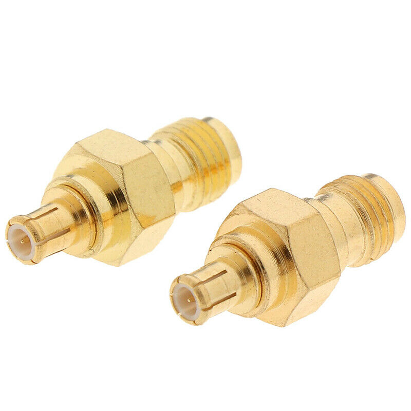 2Pcs Sma Female To Mcx Male Plug Coaxial Adapter Connector Converter DD