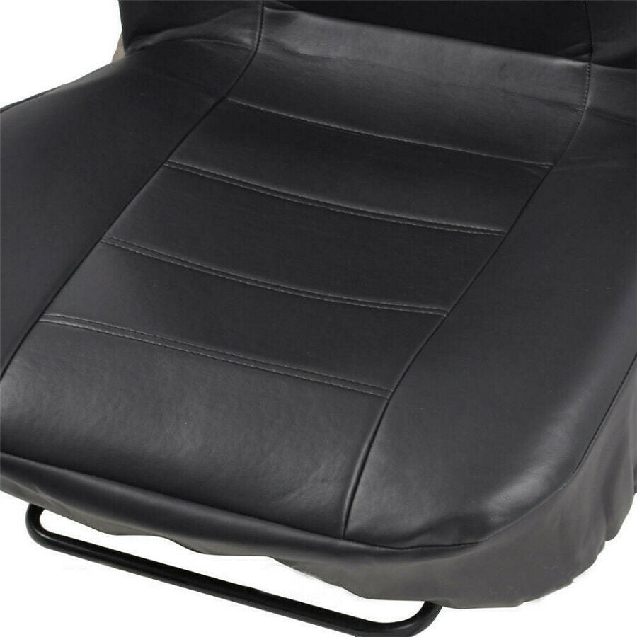 Black PU Leather Seat Cover Cushion Protector  Front +  Rear 5-seat For Car SUV