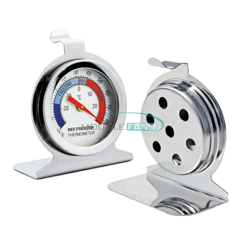 Temperature Refrigerator Freezer Dial Type Thermometer Stainless Steel Useful