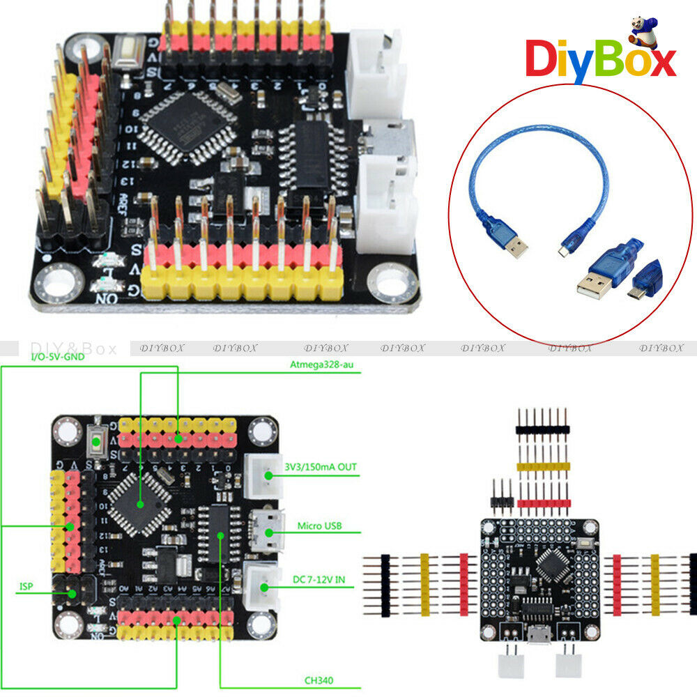 Nano V3.0 Micro USB 16Mhz CH340G ATmega328P Controller Driver Board For Arduino