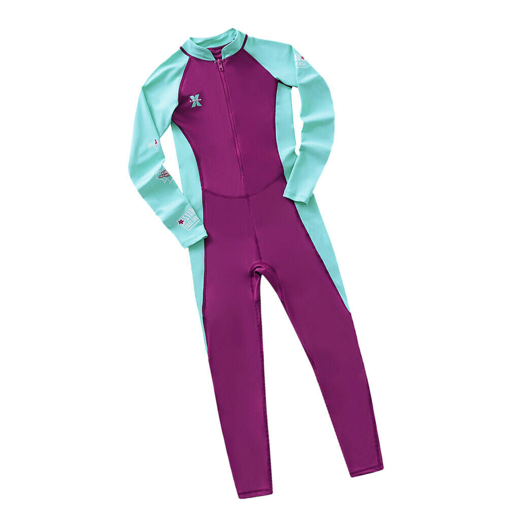 Kids Zipper Wetsuit One-piece Scuba Diving Child Long Sleeves Dive Suit XXL
