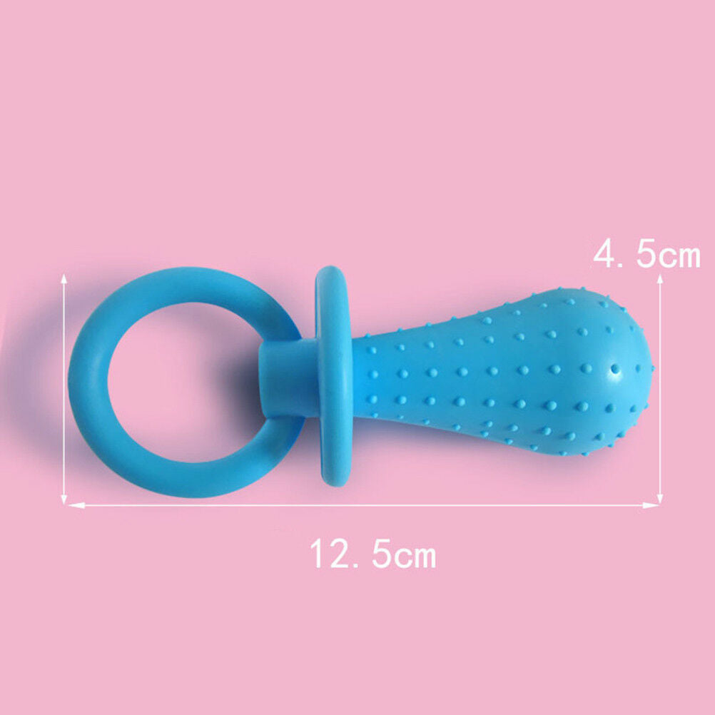 1pc pet chew bell rubber pacifier dog toys bite resistant clean teeth rand.l8