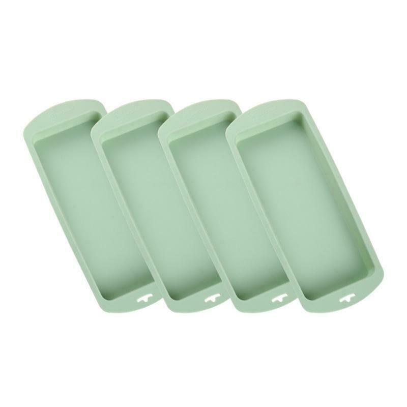 4pcs Silicone Material Cake Pan Rainbow Cake Pans Rectangle Silicone Baking Pans