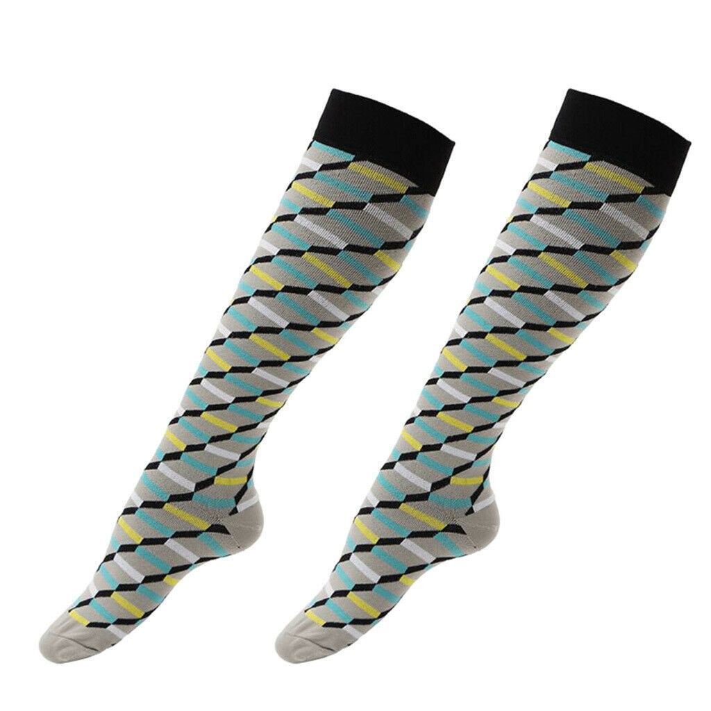 1 Pair Women Running Sports Leg Support Sleeves Compression Socks M S 03