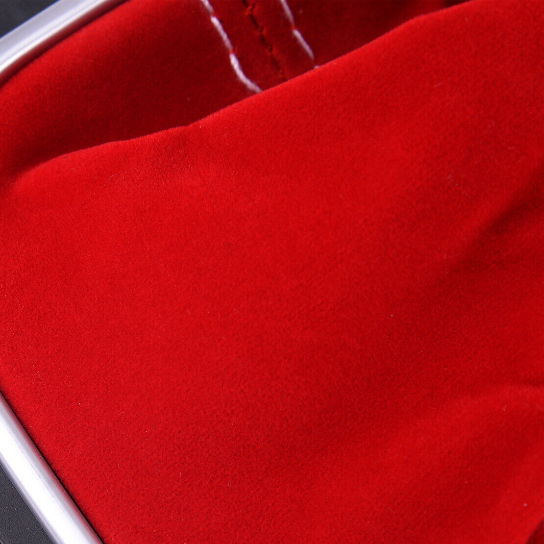 Red Suede Leather 6 Speed Gear Shift Knob Fit For VW Golf 5 6 R32 GTI 2004-2009