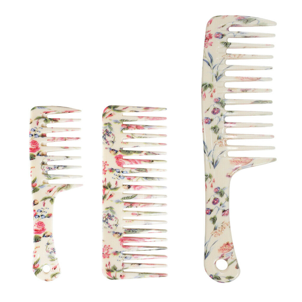Set of 3 Detangling Scalp Massage Hair Comb Wet Hair Conditioning Comb