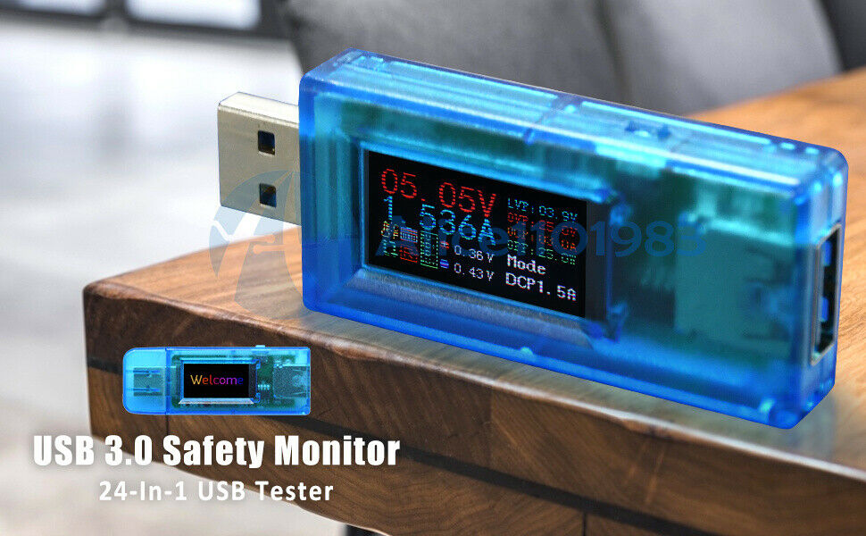USB 3.0 Safety Monitor 24-in-1 Tester Current Power Capacity Protection Meter