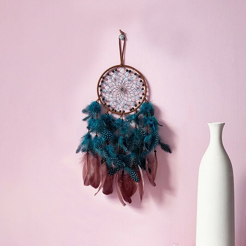 Turquoise Woven Tassel Dream Catcher Tapestries Wall Hanging Art Craft Gift