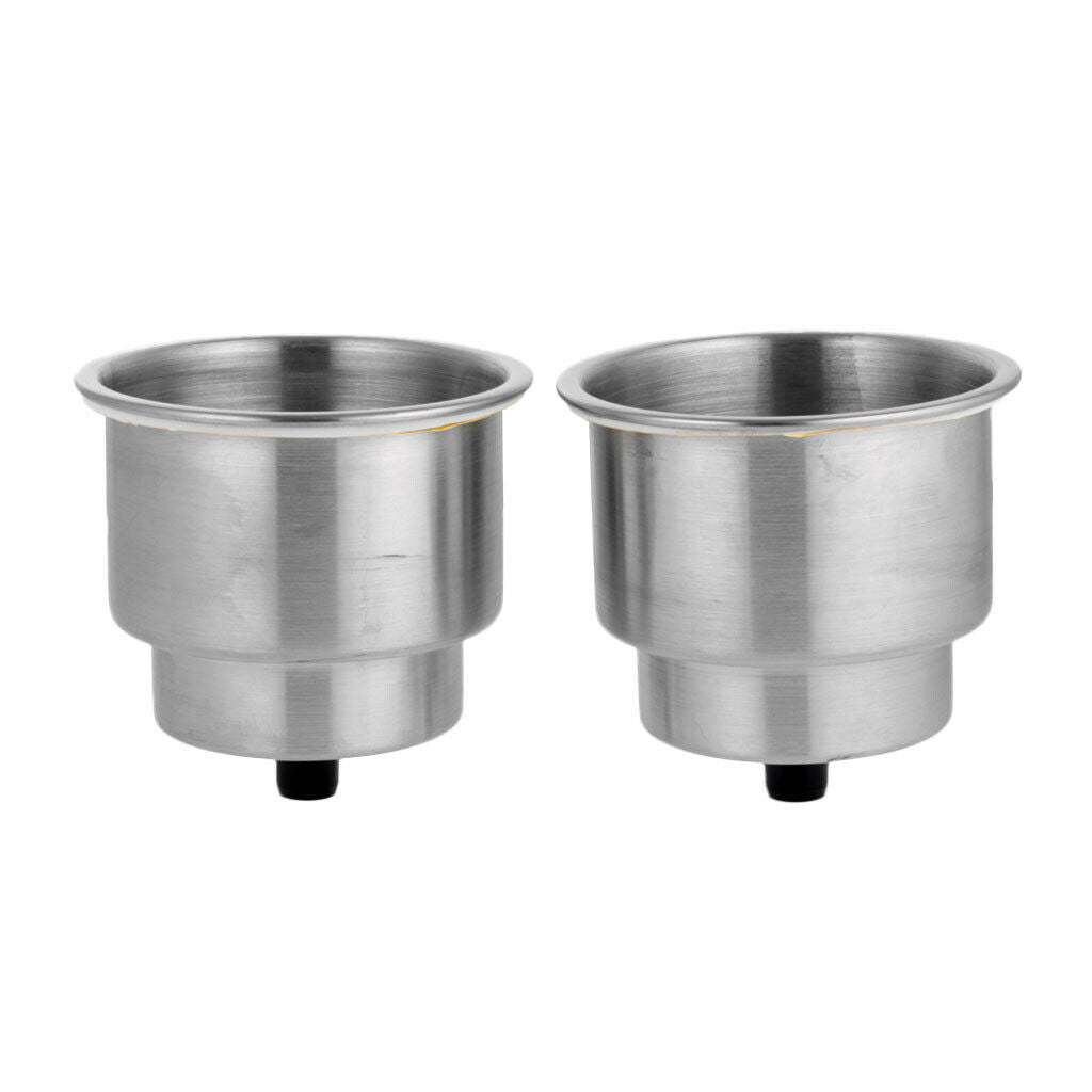 2 X Universal Motorcycle Bike Handlebar Drink Cup Holder Water Bottle Metal Cup