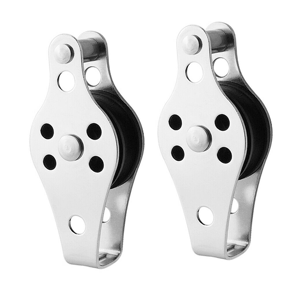 2 Pieces Pulley Blocks Rope Runner Kayak Boat Accessories