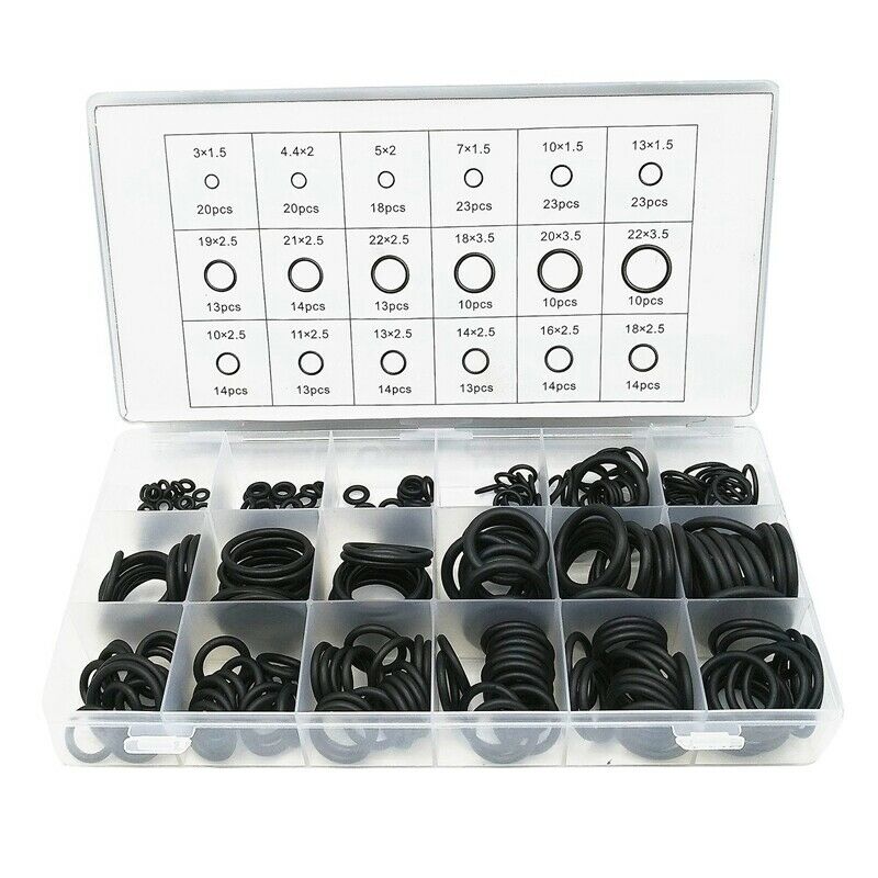 4X(279 Pcs Rubber O- Gasket  Assortment Kits Thickness 1.5mm 2.5mm 3.5mm P5Q8)
