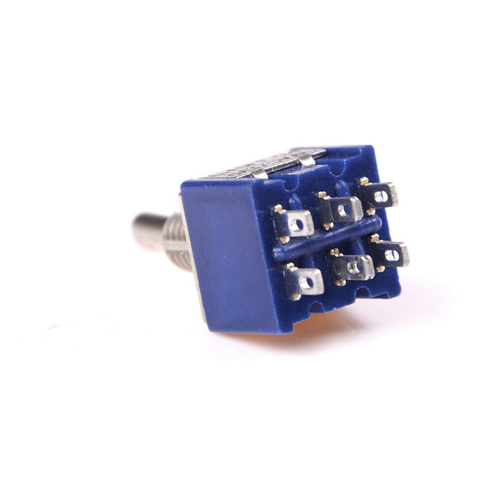 5Pcs 6Pin 3Position ON-OFF-ON DPDT Latching Toggle Switch FH 125V/6A NJR WF