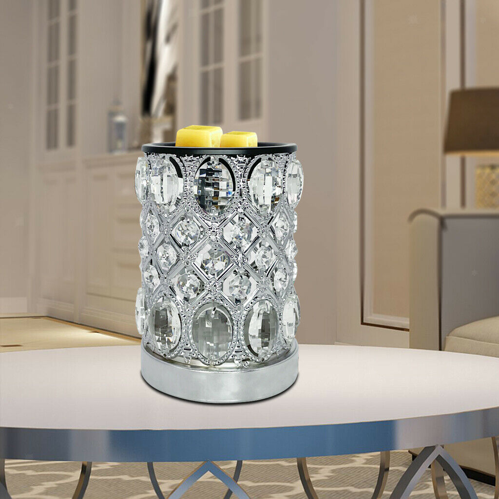 Crystal Candle Warmer Fragrance Wax Melt Lamp Table Light Home UK Plug