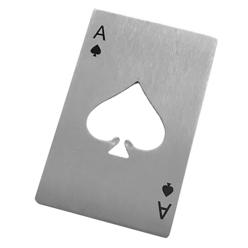 30x Novelty Metal Poker Bottle Openers for Kitchen Party Casino for Wallet