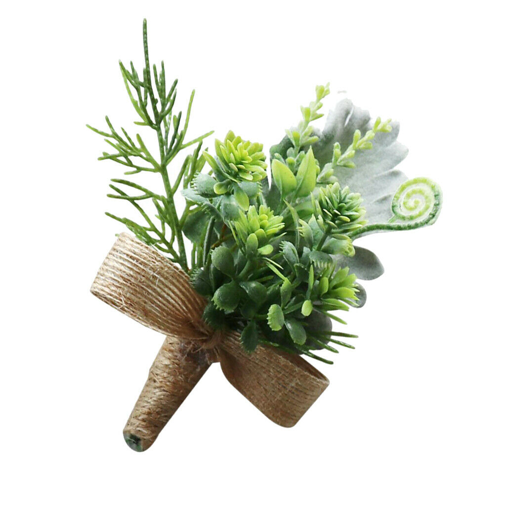 Plastic Succulent Plants Simulation Corsage Flower for Wedding Prom Party 3