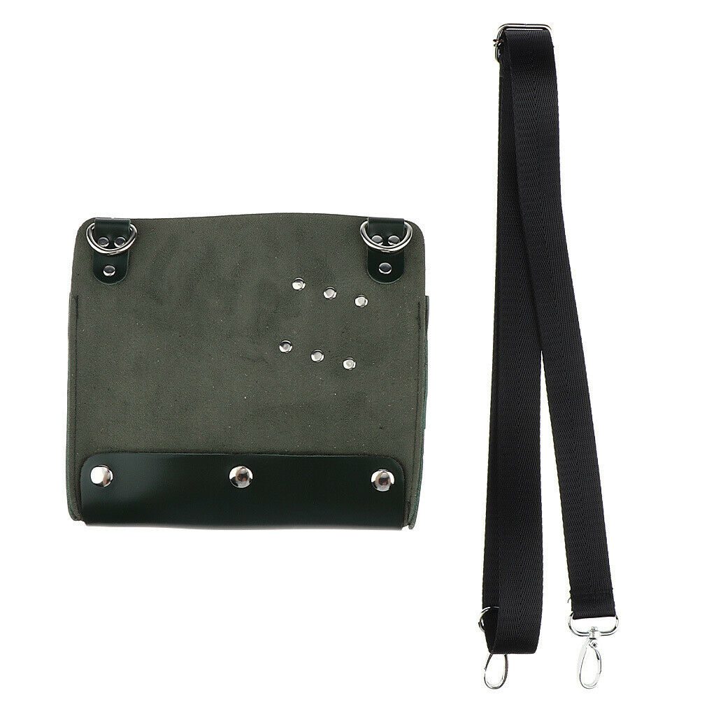 Artificial Leather Hair Scissors Bag Pet Hairdressing Tool Pouch Holder Green