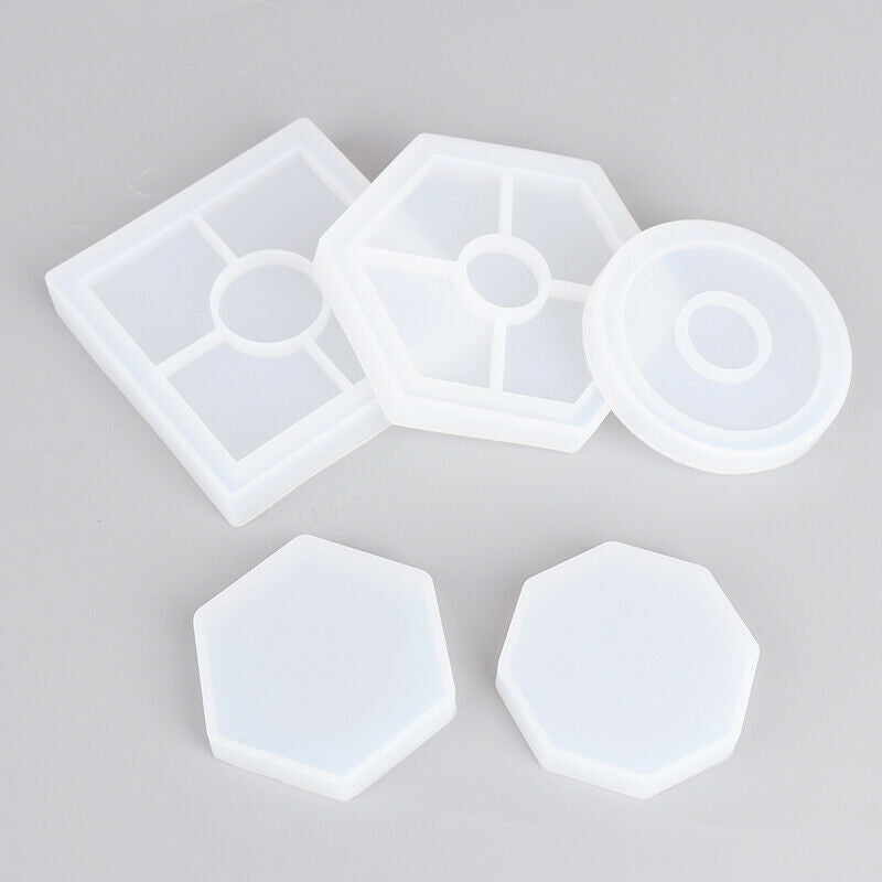 5Pcs Silicone Mold Included Square Hexagon Circle Octagon Mold Home Decoration