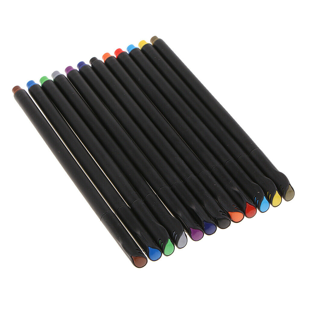 12Pcs Colored Water Based Pens Kids Drwaing Tools Journal Scrapbooking