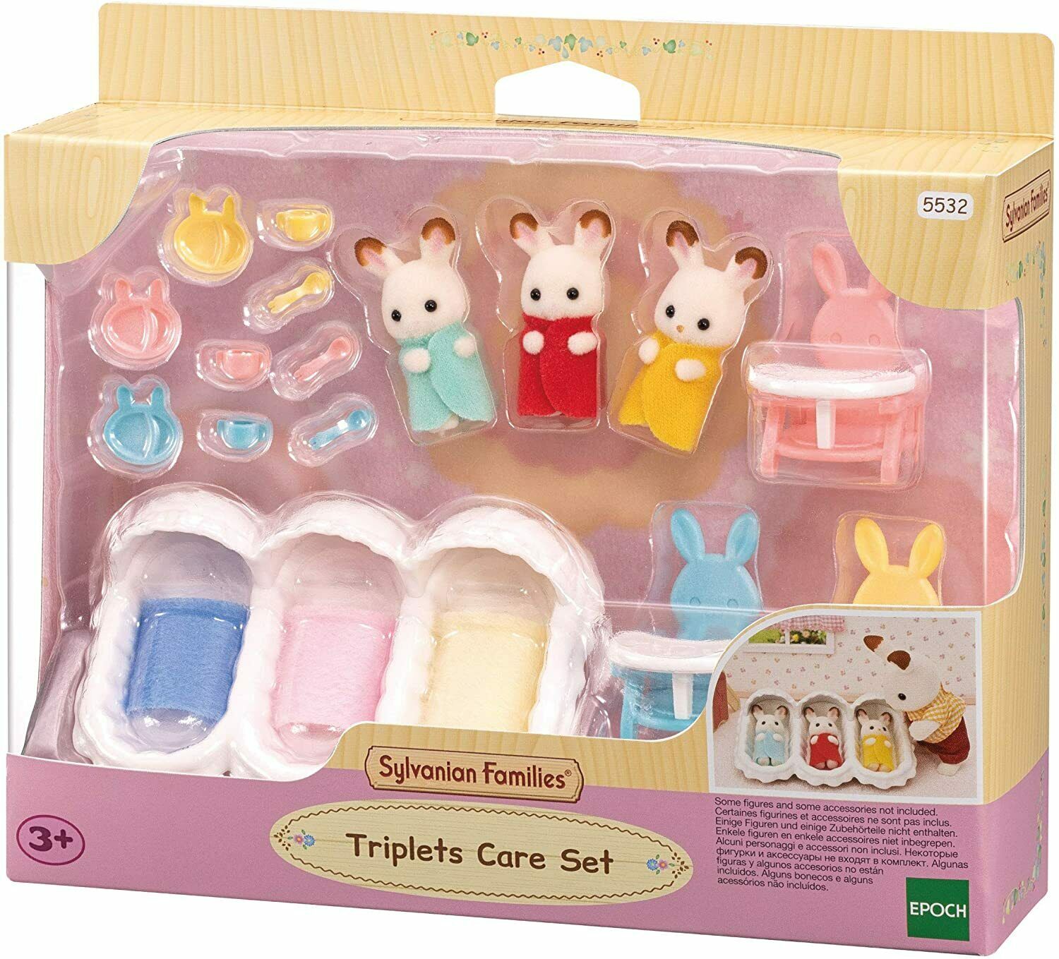 Sylvanian Families Triplets Care Set with Figures & Accessories 5532 Age 3+