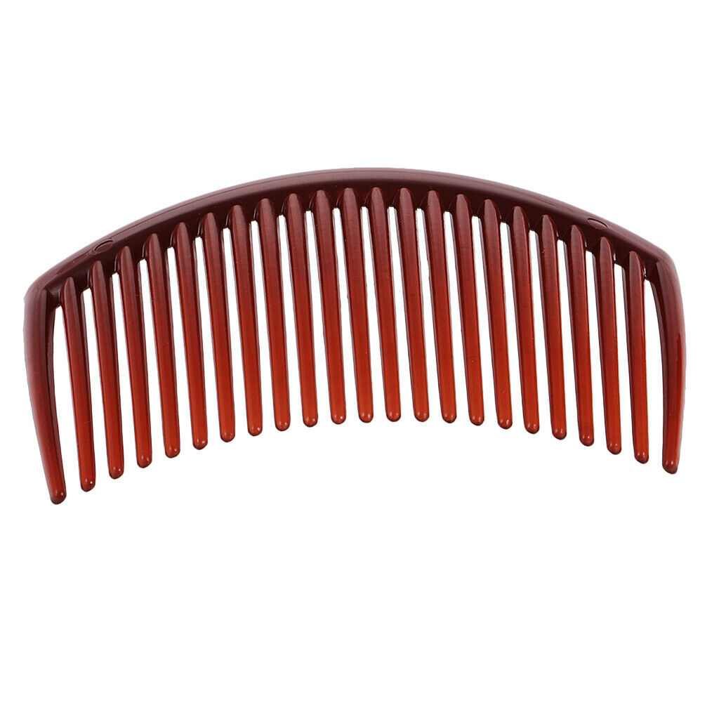 12 pieces Women Plastic Hair Comb Clip Slide Hairpin Hair Accessories Coffee