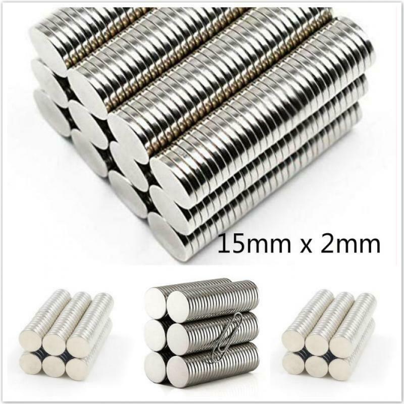 20pcs 15x2mm Mini Magnetite Earth Neodymium Round Permanent Magnets