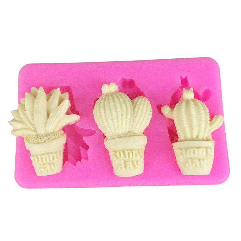 Cactus Shape Silicone Mold DIY Sugar Craft Cake Mould Decor Home Kitchen T.l8