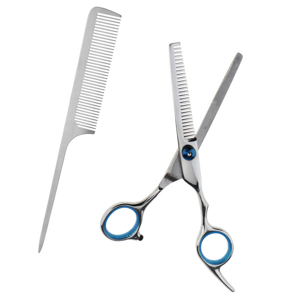 Steel Salon Barber Hairstyling Hairdressing Cutting Comb Scissors Shears Kit