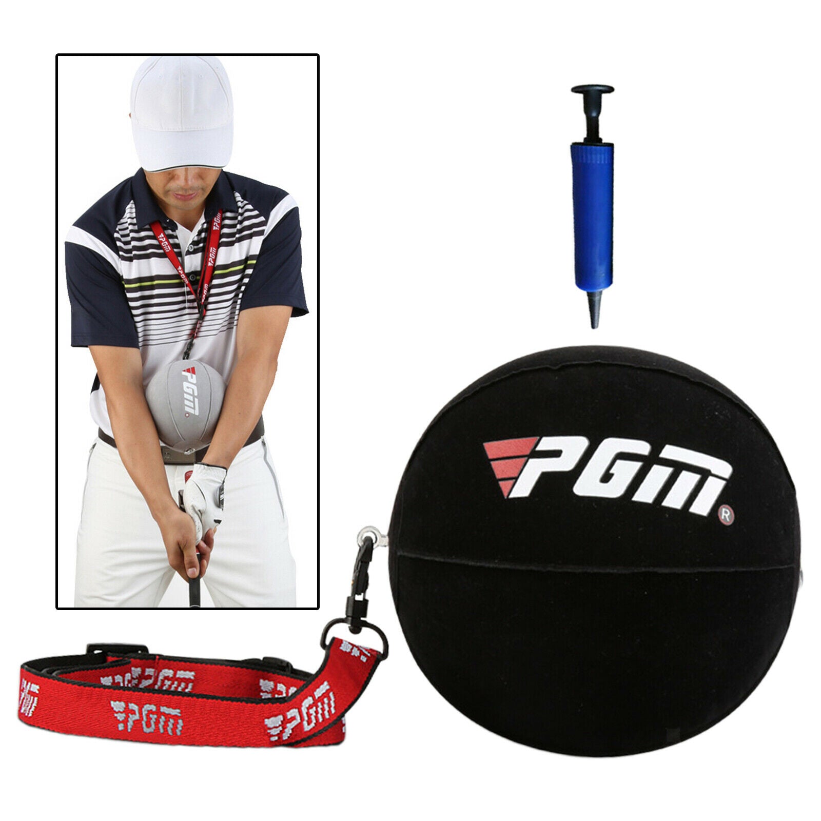 Golf Swing Training Aid Assist Putter Auxiliary for Beginner Black