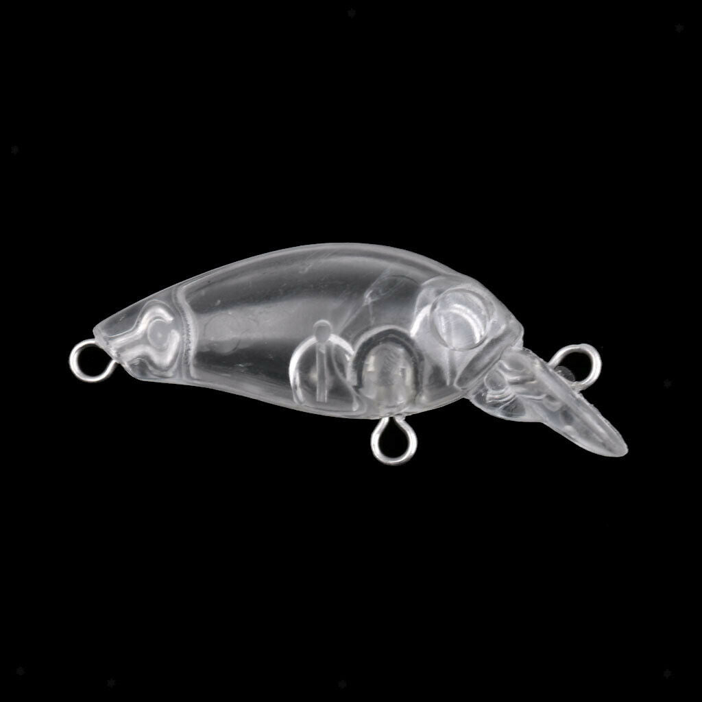 2X 5pcs Unpainted Hard Fishing Lures Blank Crankbaits DIY Fishing Body 4.7cm