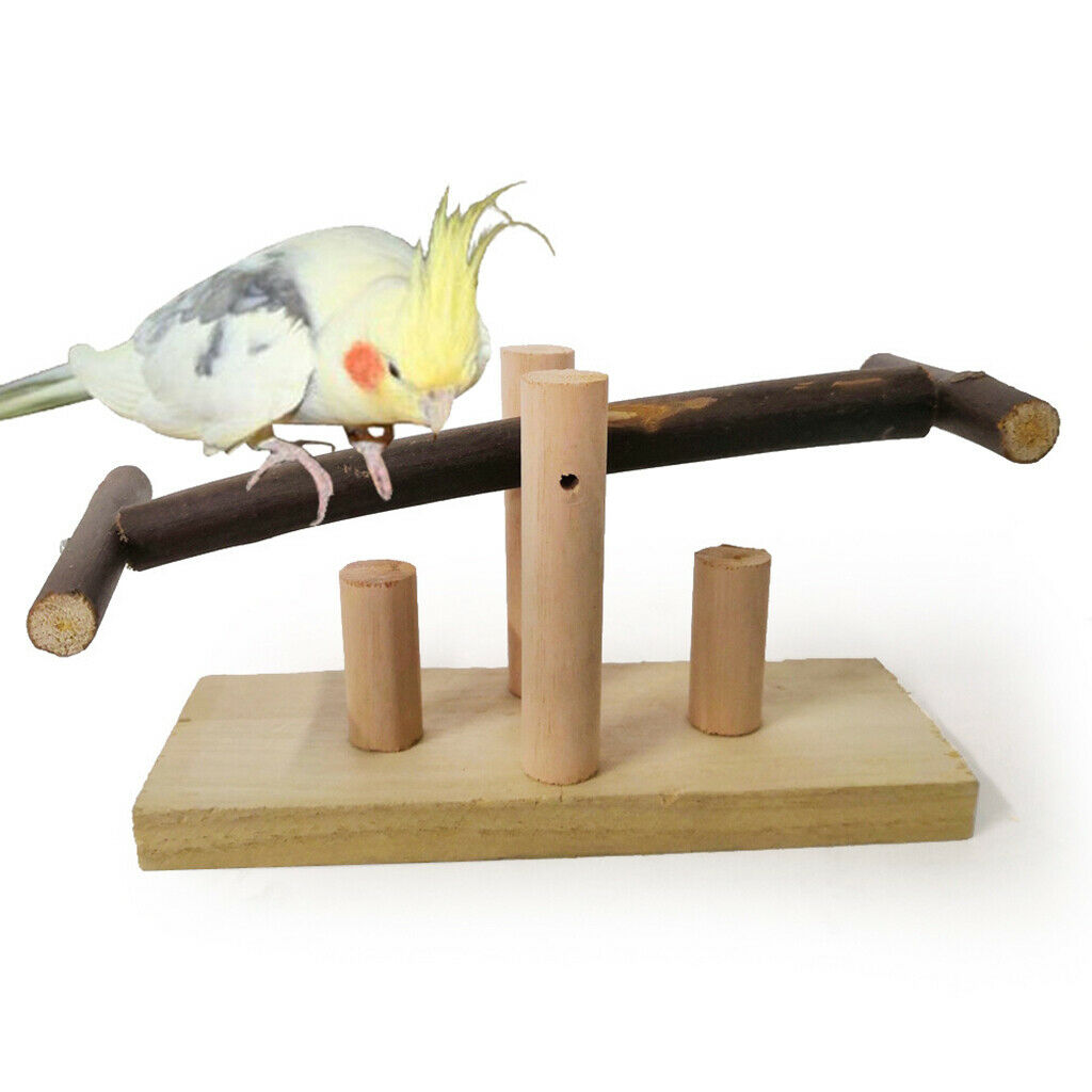 Funny Pets Sport Exercise Toys Parrot Hamster Wooden Seesaw Random Color