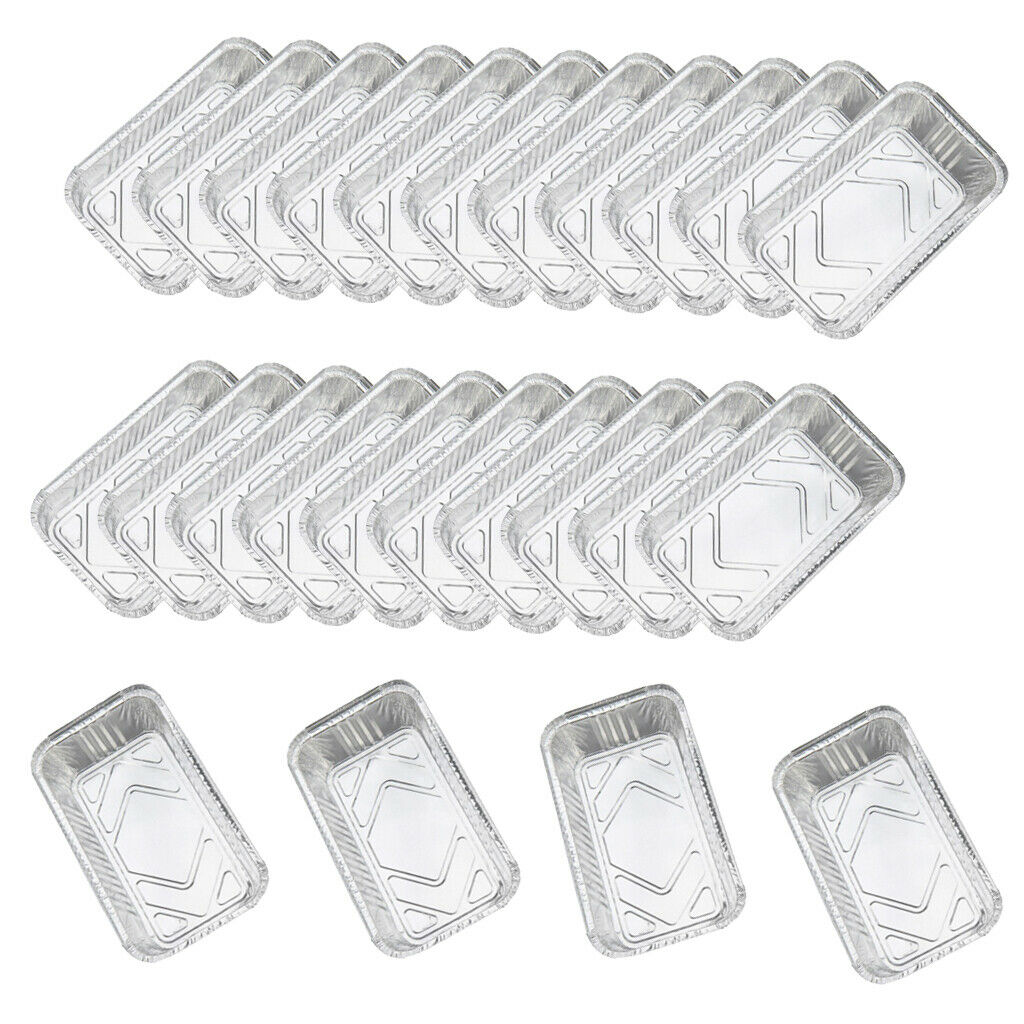 50Pcs 420 & 850ml Aluminum Foil Grill Drip Pans Grease Pans for BBQ Cooking